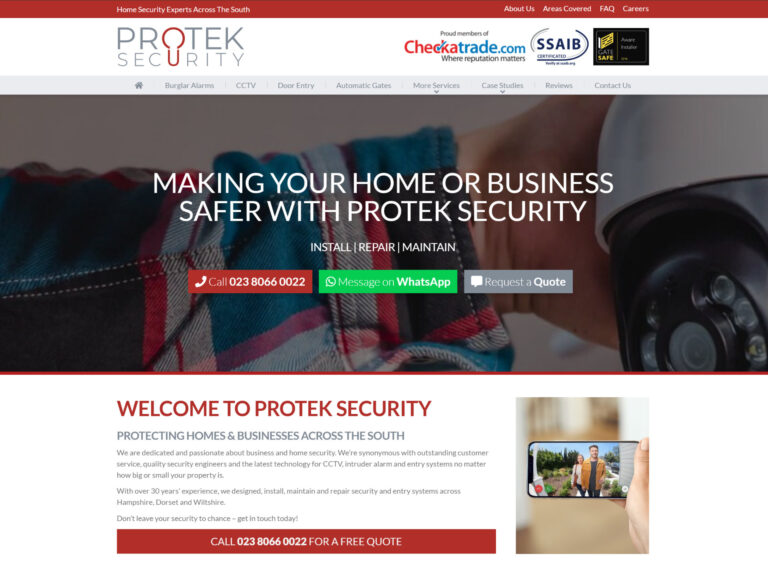 Southampton website designer for security company
