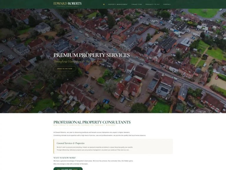 Hampshire website designer for property managers