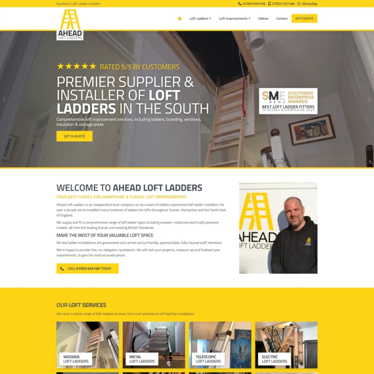 Hampshire website design for local company